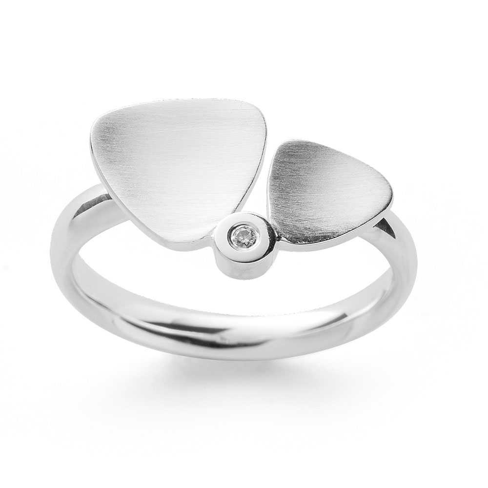Ring aus Silber aus Silber mit Diamant